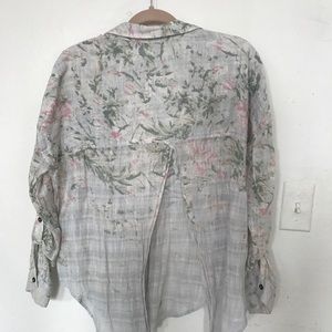 Free People Floral Button Down